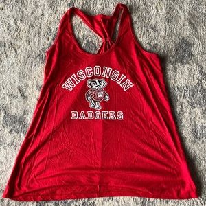 Wisconsin badgers red women’s Champion tank size L